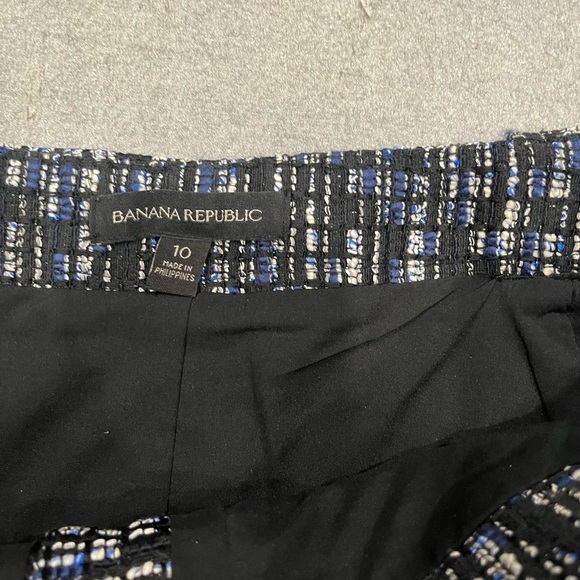 [10]Banana Republic Black Blue A-Line Mini Skirt for Work - Picture 5 of 10